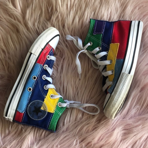 Converse | Shoes | Converse Chuck Taylor All Star Hi Sneaker Patchwork ...